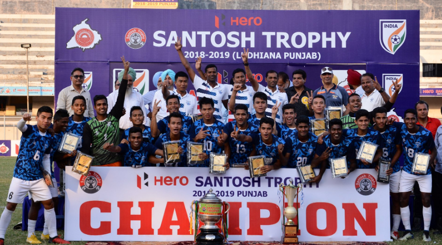 Services football team, the 2018-19 Santosh Trophy champions