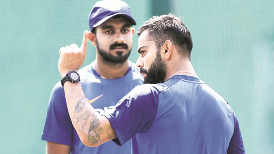 Vijay Shankar with Indian cricket team skipper Virat Kohli