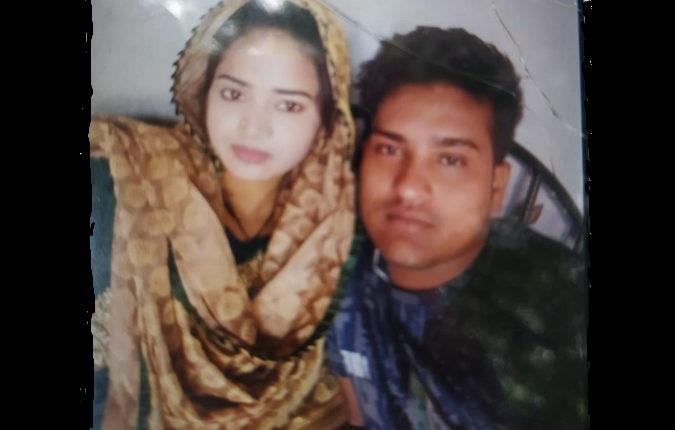 Tabrez Ansrai with his wife Sahista Perween
