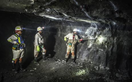 Platinum workers in a mine in South Africa.