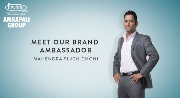 MS Dhoni was a brand ambassador of Amrapali Group till April 2016, when he stepped down after coming under pressure from disgruntled homebuyers.