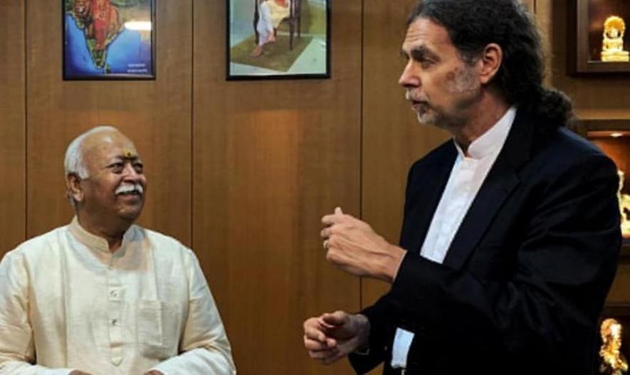 The German Ambassador to India, Walter J Lindner, met RSS chief Mohan Bhagwat at the RSS headquarters in Nagpur