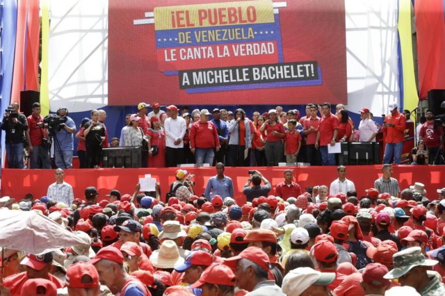 "The people of Venezuela will sing the truth to Michelle Bachelet!!"