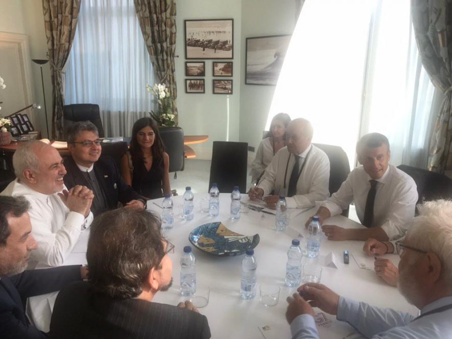 G7 Javad Zarif and European Diplomats meeting
