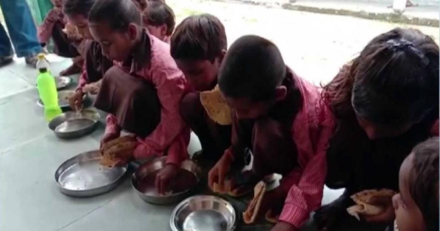 UP School Children Seen Eating Roti-Salt, Data Suggests Huge Scam in Mid-Day Meal Scheme