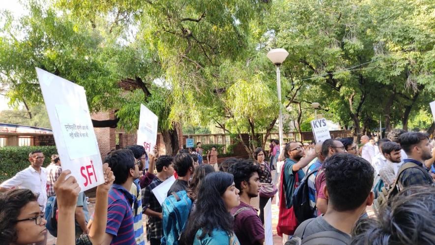 Delhi University Students and Teachers Protest 