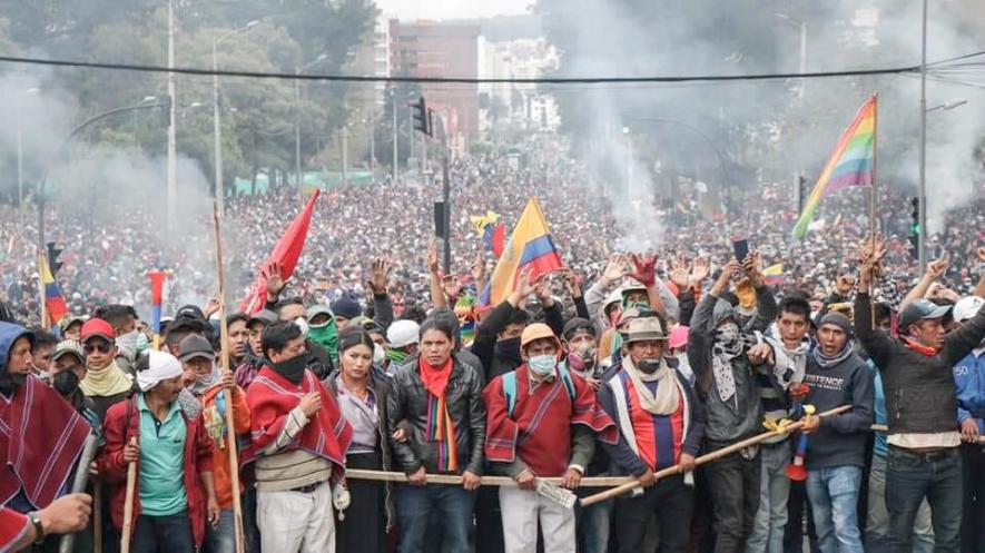 Ecuadorians take part in national strike