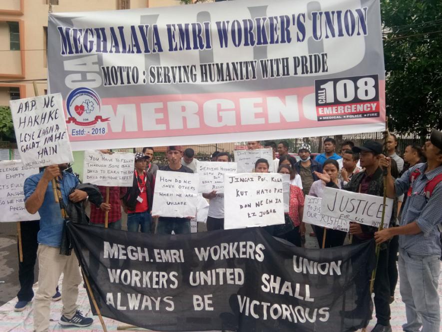 Meghalaya Ambulance Workers on Indefinite Strike