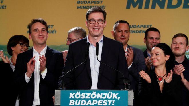 Gergely Karacsony won with the support of various opposition parties which joined together to defeat Fidesz.