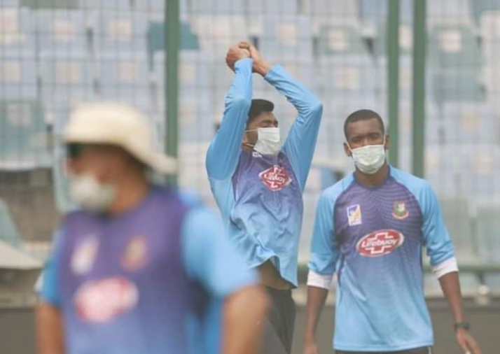 India vs Bangladesh Delhi T20I, Bangladesh cricket team players wear pollution masks in training