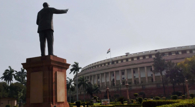 Ambedkar statue in Parliament