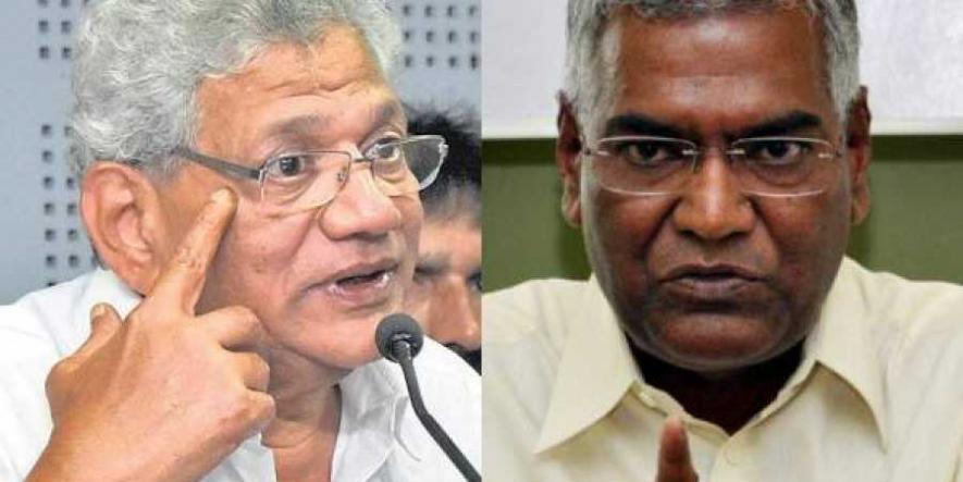 pic of Yechury and D Raja