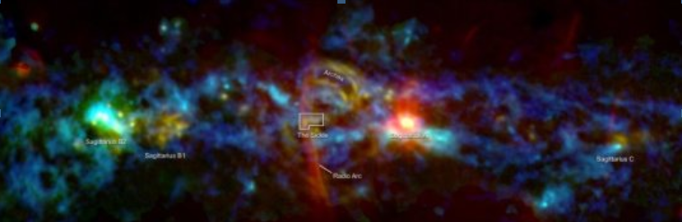 Cosmic Candy Cane Near Milky Way’s Core Observed by NASA