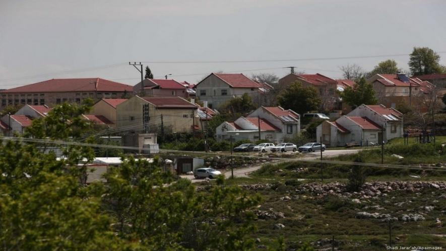 Illegal Jewish settlements on occupied Palestinian land.