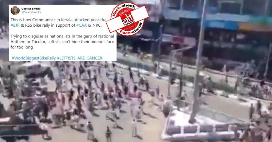 Old video viral as “communists” in Kerala attack pro-CAA rally by BJP-RSS