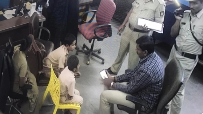 Karnataka Police question school students