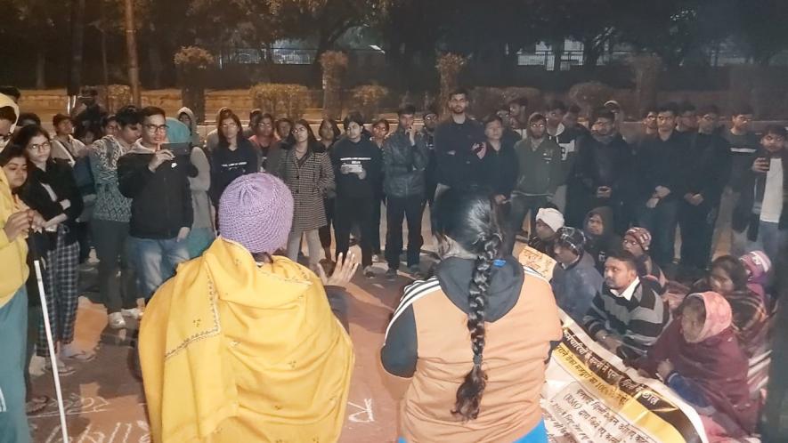 It was the 38th day of the protest by the terminated