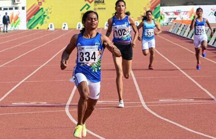 Dutee Chand competes at the Khelo India University Games