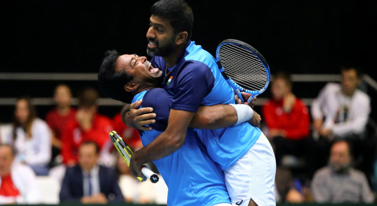 Leander Paes and Rohan Bopanna vs Croatia in the Davis Cup