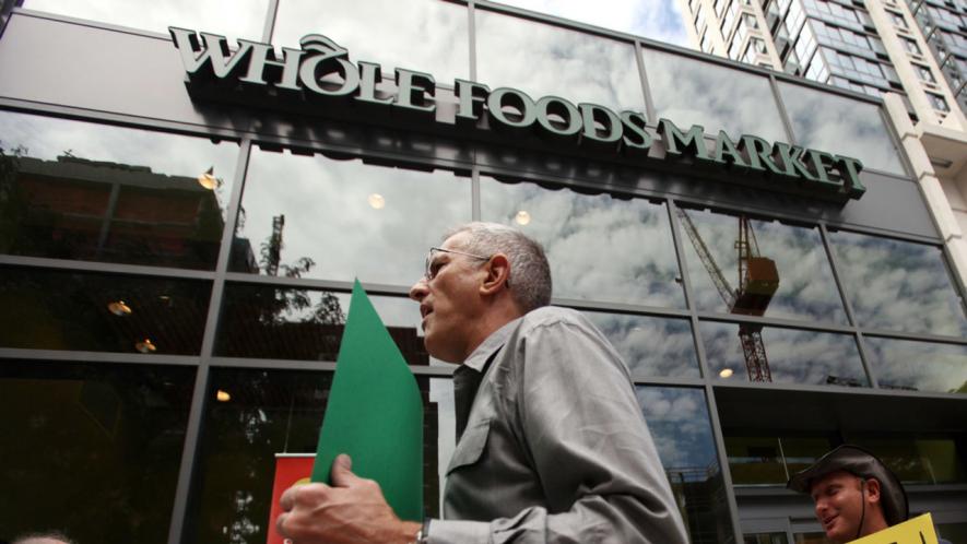 Delivery and warehousing workers of the Whole Foods Market chain went on strike across the United States on March 31.