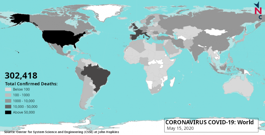 Total Covid-19 Deaths Worldwide May 15