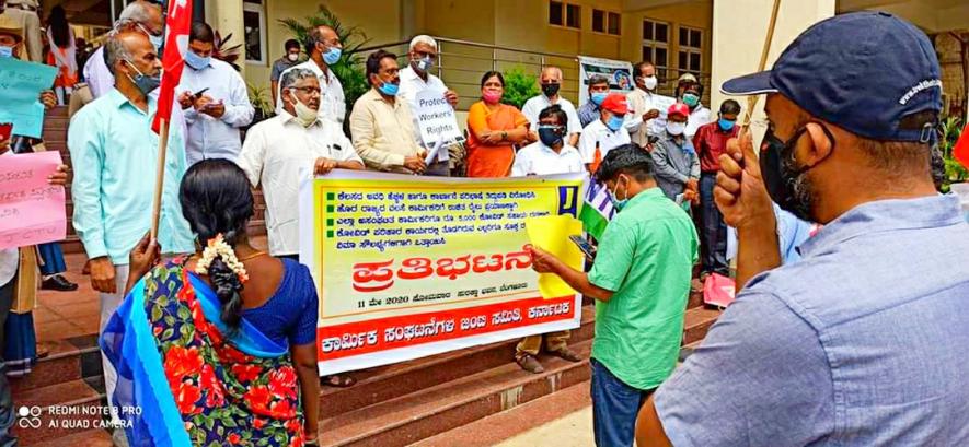 Trade Unions Protest Against Karnataka Govt, Say No to Easing of Labour Laws 