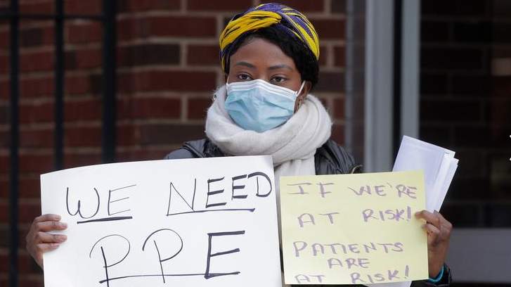 In addition to PPE kits, the provision of transport for nurses and other essential service workers is another key demand. Photo Reuters