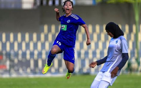 Indian women's football striker Bala Devi