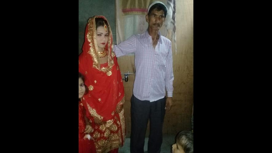 Sonam married Sajeed on 20 May. The photo shows her father bidding her farewell.
