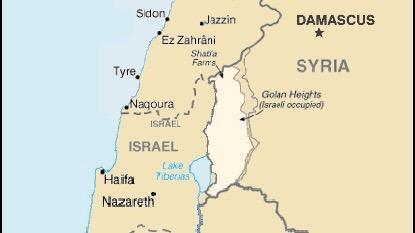 Map showing the occupied Golan Heights. (Photo: Wikimedia)