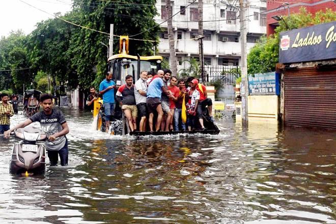 Heavy Waterlogging in Patna Drills