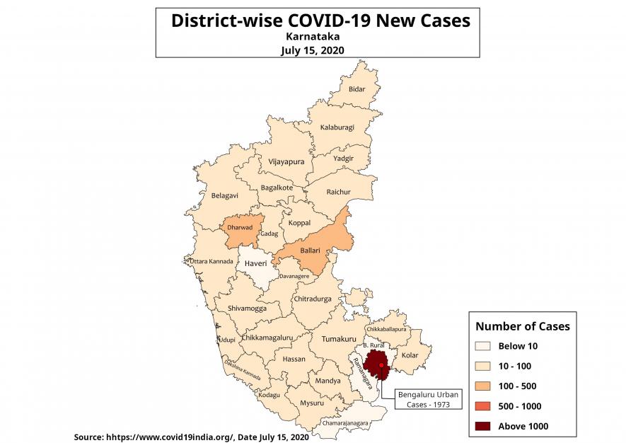 New Cases Karnataka Map