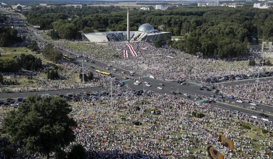 Opposition protests in Minsk, Belarus, Aug 16, 2020
