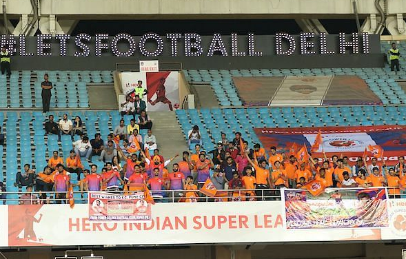 ISL club Delhi Dynamos played to almost no crowd at the Jawaharlal Nehru Stadium in New Delhi