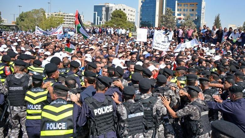 The Jordanian Teachers Syndicate led a month-long strike for more wages in September 2019. Photo: Amjad Ghsoun