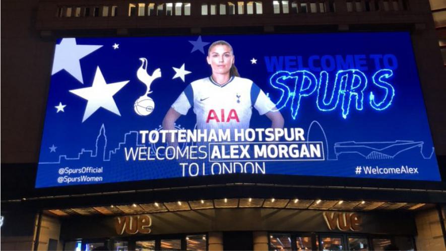 Tottenham Hotspur’s signing of US striker Alex Morgan may be the highest profile signing the WSL has seen this season, and a real coup for the club. (Picture courtesy: RxnRoxy/Twitter)