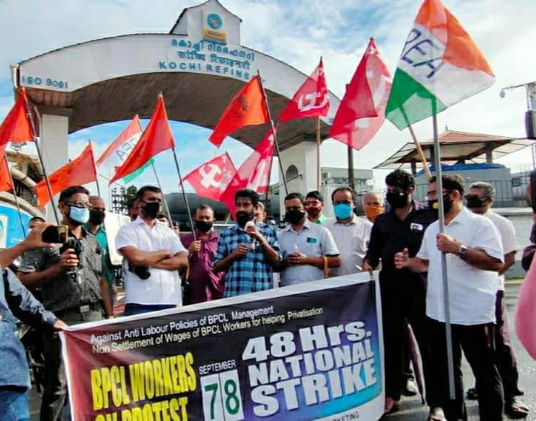 Over 4,800 BPCL Employees on 48-hour Strike Against Govt’s Privatisation Drive