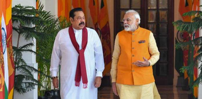 Narendra Modi and Mahinda Rajapaksa