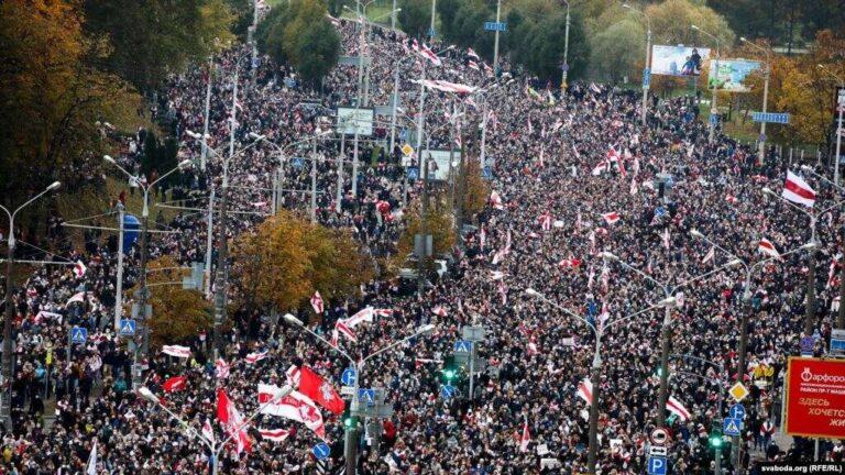 Massive protests in Minsk after lull of few weeks, Oct 25, 2020
