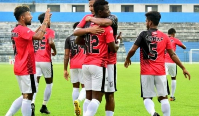 FC Bengaluru United players at the I-League qualifiers in Kolkata