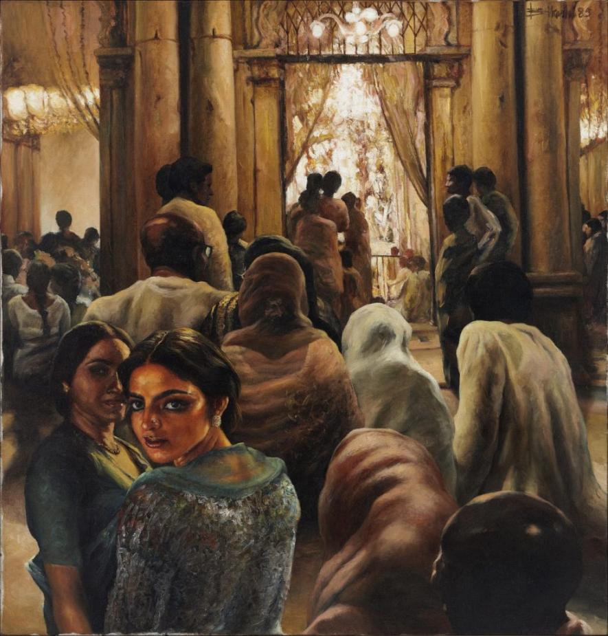 Bikash Bhattacharya’s work, Oil on canvas
