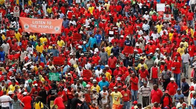 South African workers' unions to go on strike