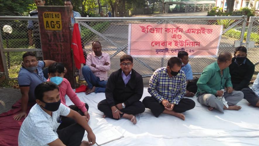 Strike at India Carbon by ‘India Carbon Employees and Labour Union’.