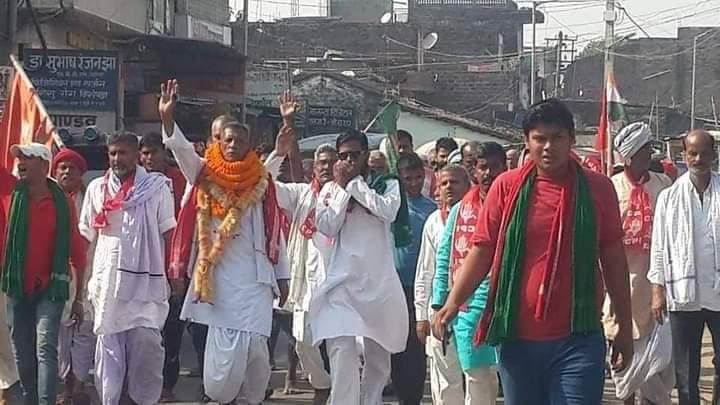 Bachwara ASSEMBLY seat CPI (I) candidate Ratan singh during campaign