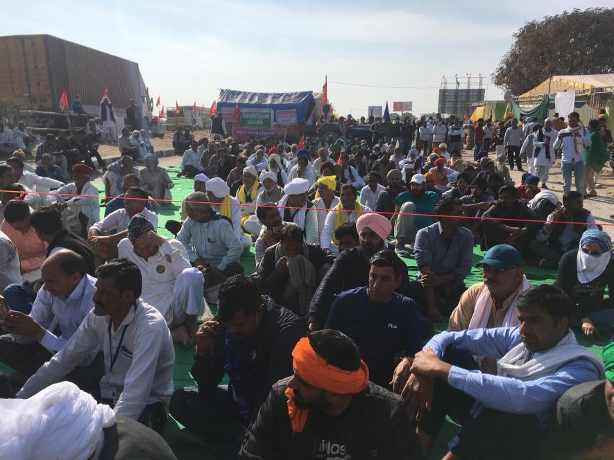 Monday marks the ninth day of farmers’ sit-in protest at the interstate borders of Rajasthan-Haryana. Image clicked by Ronak Chhabra