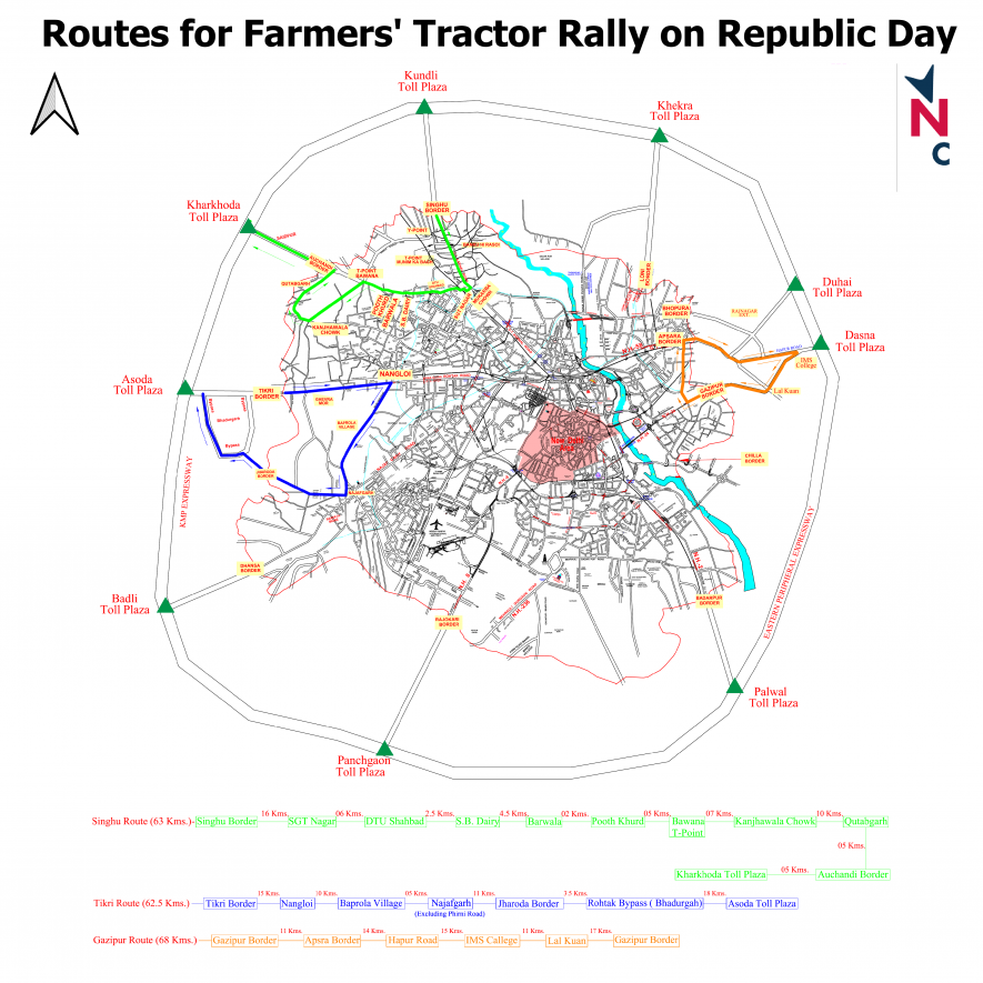 Route Map Tractor rally 26.