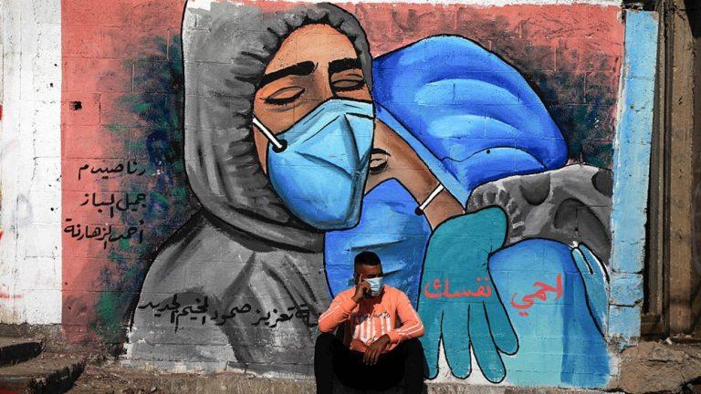 A mural in the Nusseirat refugee camp in central Gaza Strip, November 16, 2020. Photo : China Global Television Network (CGTN)