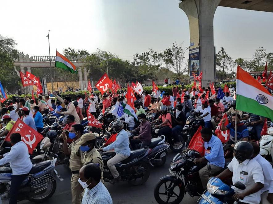 Rally in support of farmers in Hyderabad. Photo credit: Prudhviraj Rupavath