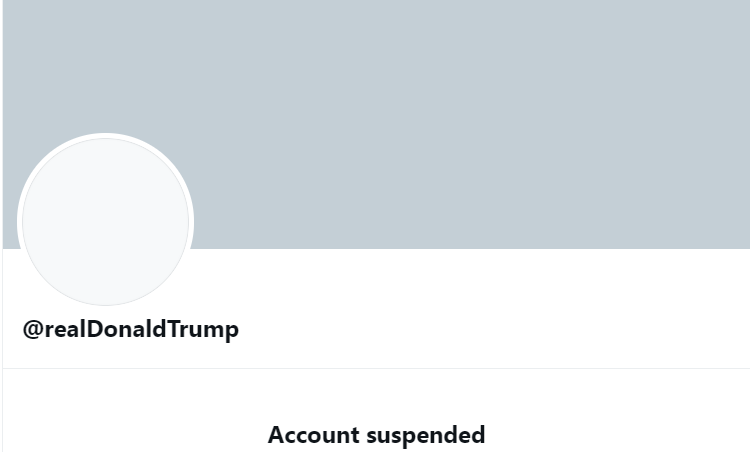 trump account suspend