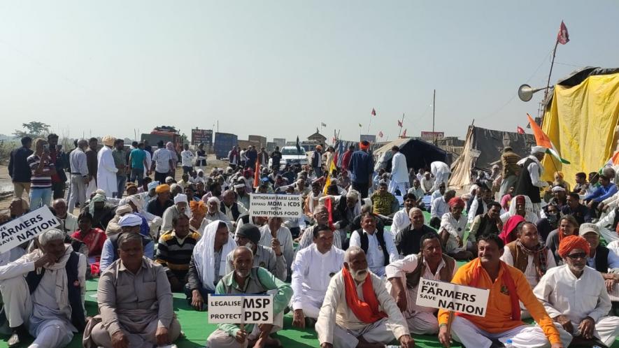 Farmers' protest at Shahjahanpur border.